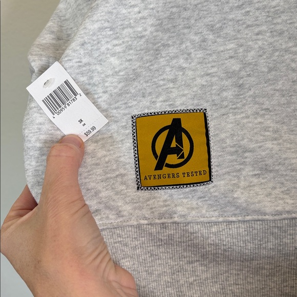 Marvel Avengers ‘Find Your Power’ grey hoodie, NWT XXXL - Picture 4 of 6